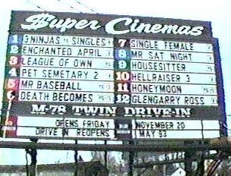 M-78 Twin/Triple Drive-In Theatre - Old Marquee - Photo From Rg (newer photo)